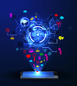 Diagram of technologies converging