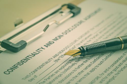 A legal confidentiality and non-disclosure agreement.
